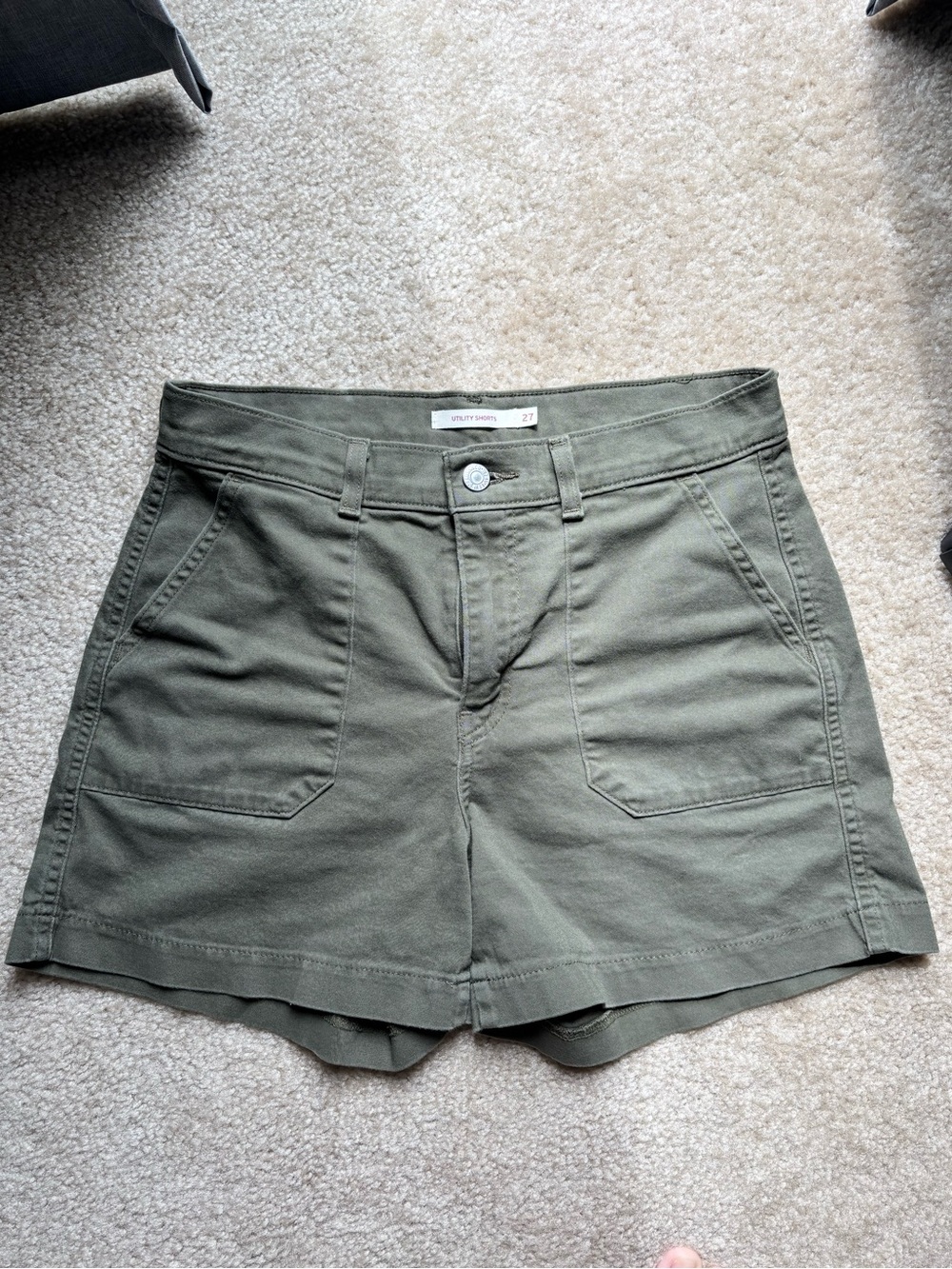 Green Levi Utility Shorts
